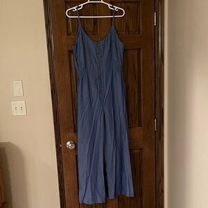 Hayden Blue Button-Front Jumpsuit